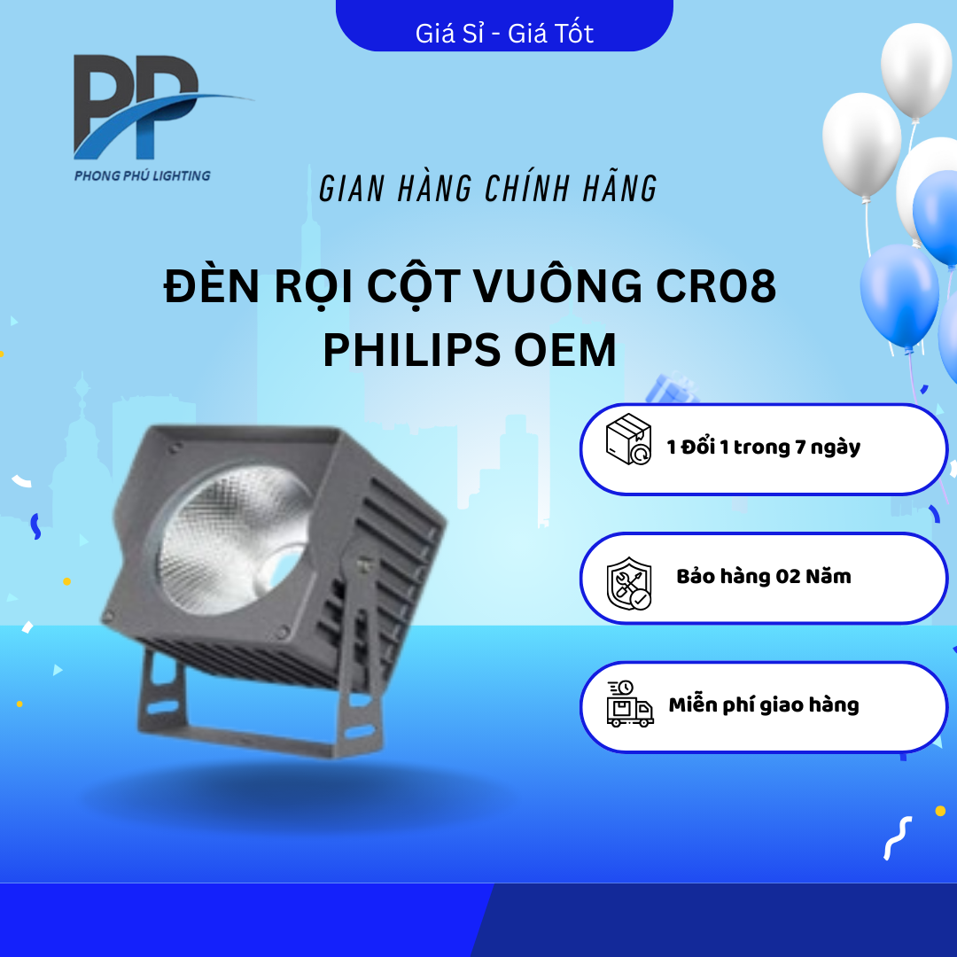 ĐÈN RỌI CỘT VUÔNG CR08 PHILIPS OEM